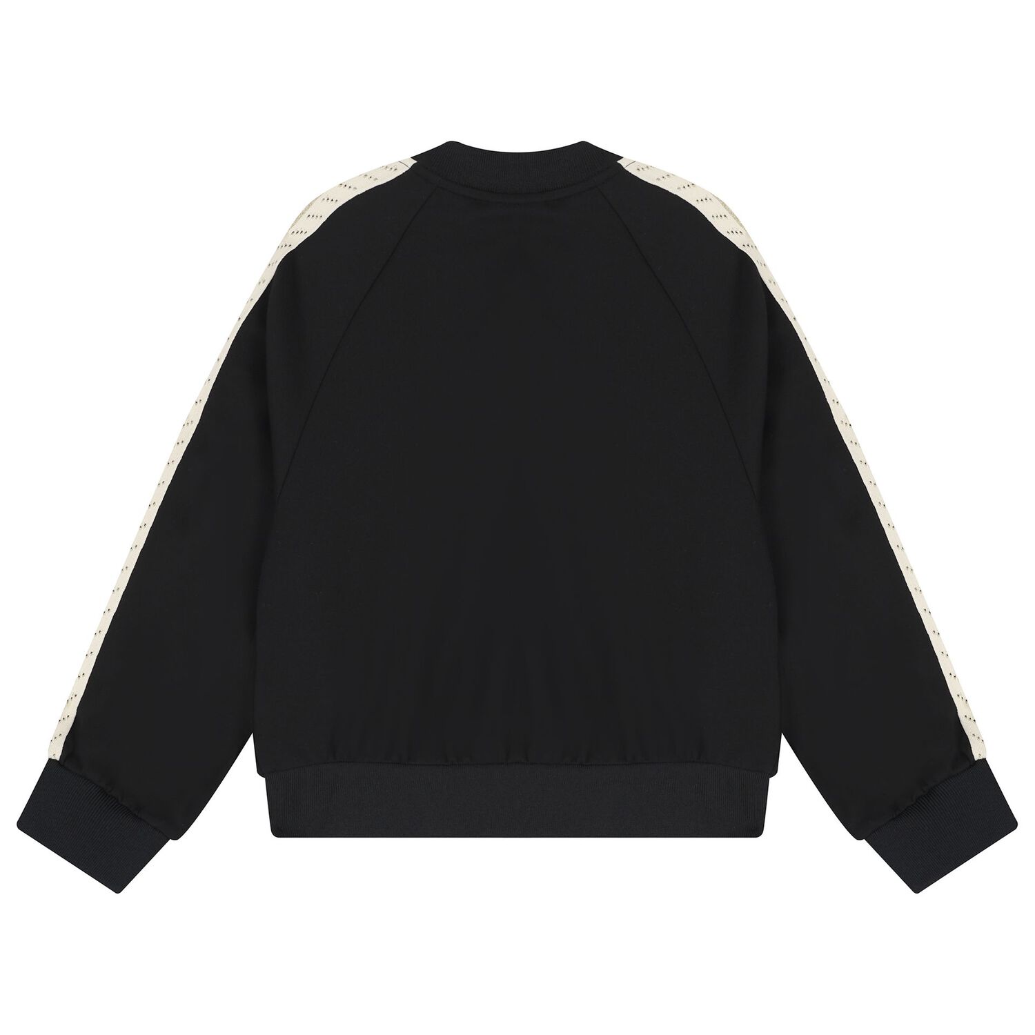 Girls Black Logo Zip Up Top, 1, hi-res