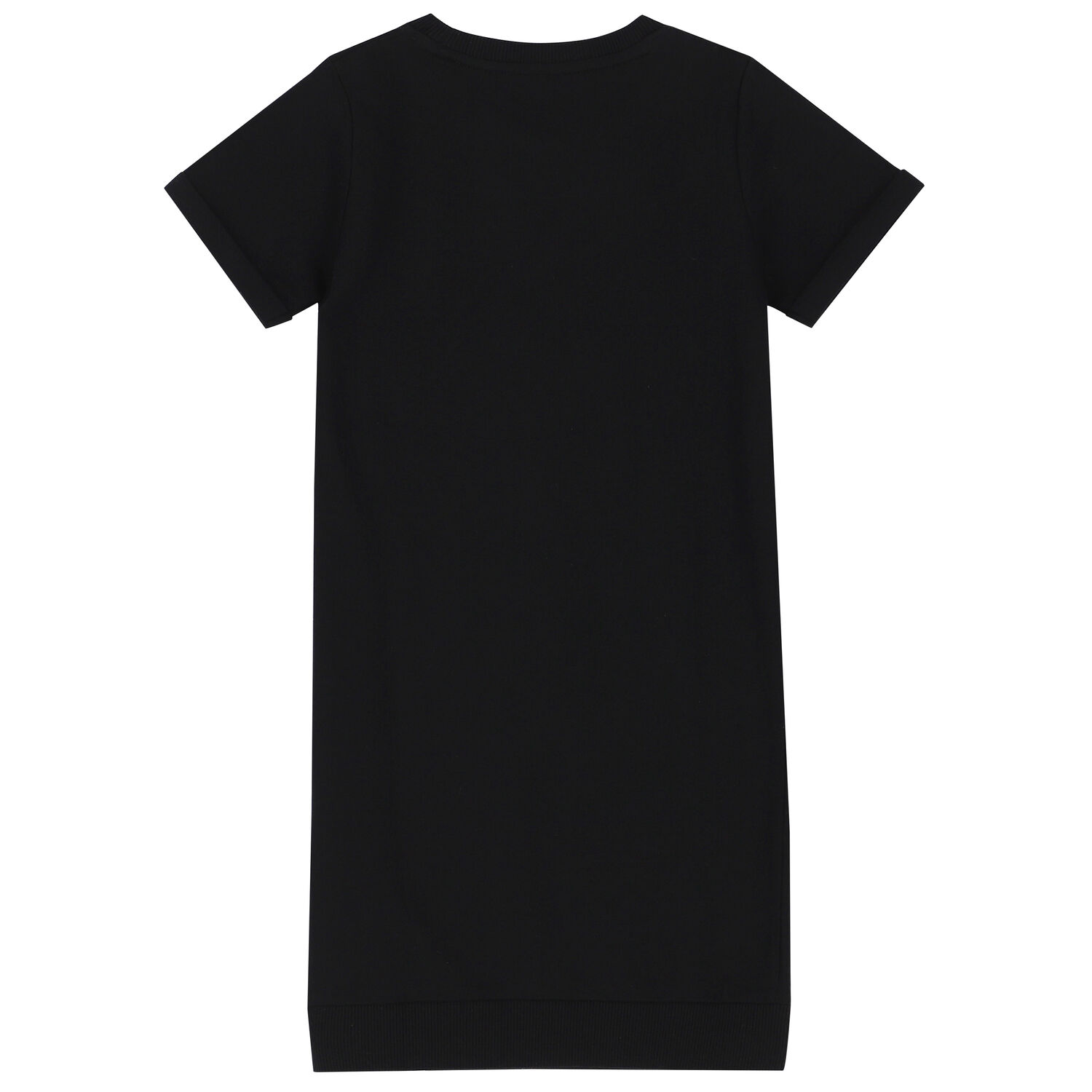 Girls Black Logo Dress, 1, hi-res