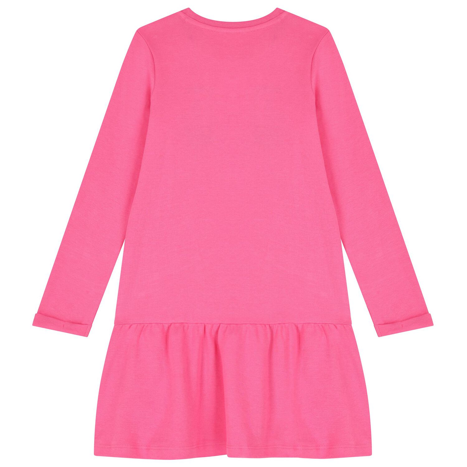 Girls Pink Logo Dress, 3, hi-res