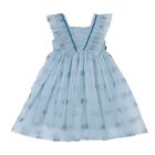 Girls Blue Tulle Dress, 2, hi-res