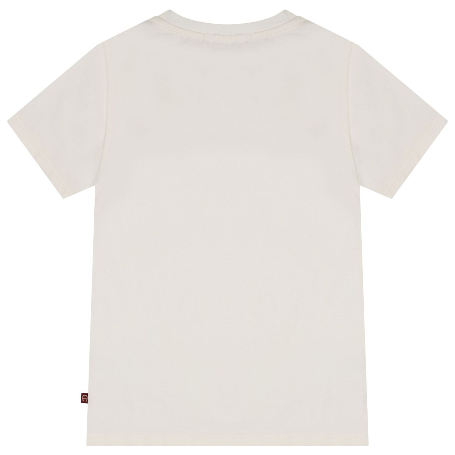 Girls Ivory & Beige Teddy Bear Logo T-Shirt, 1, hi-res