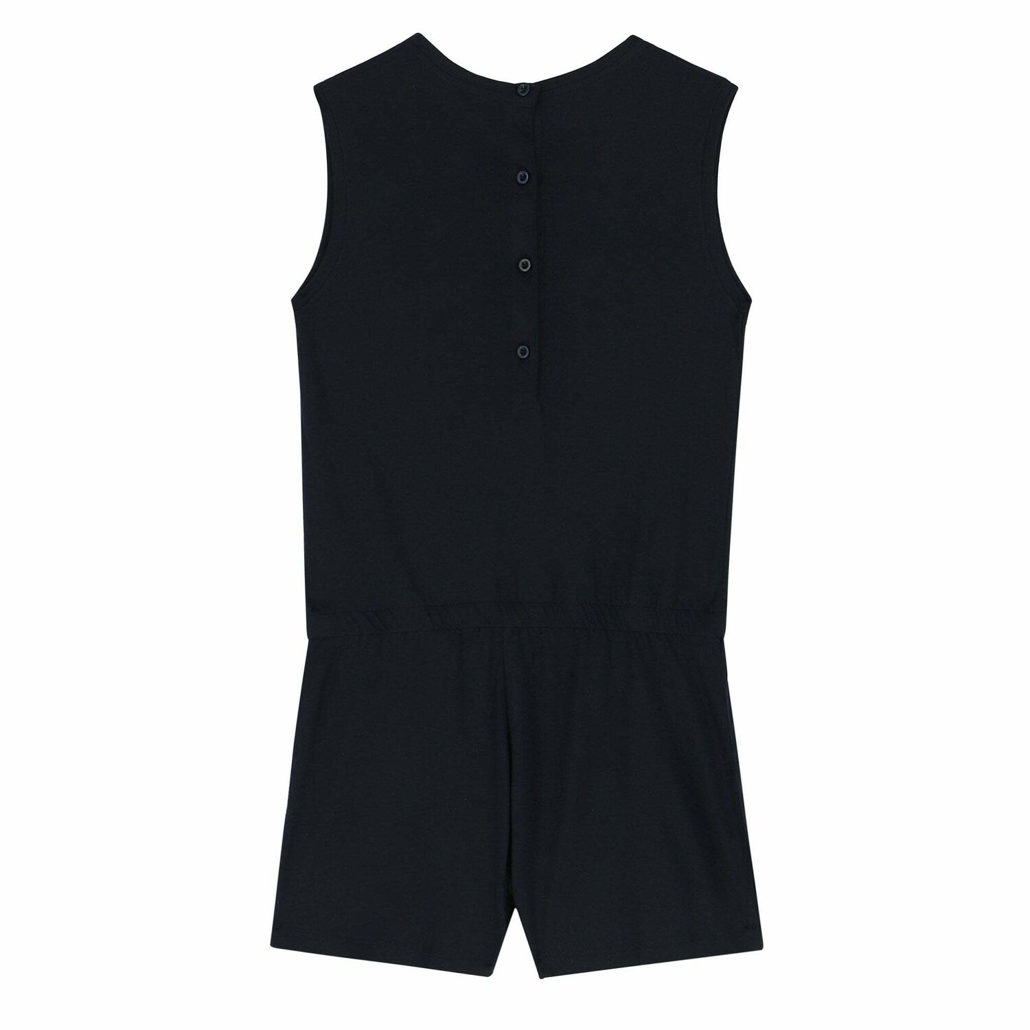 Girls Navy Logo Playsuit, 1, hi-res