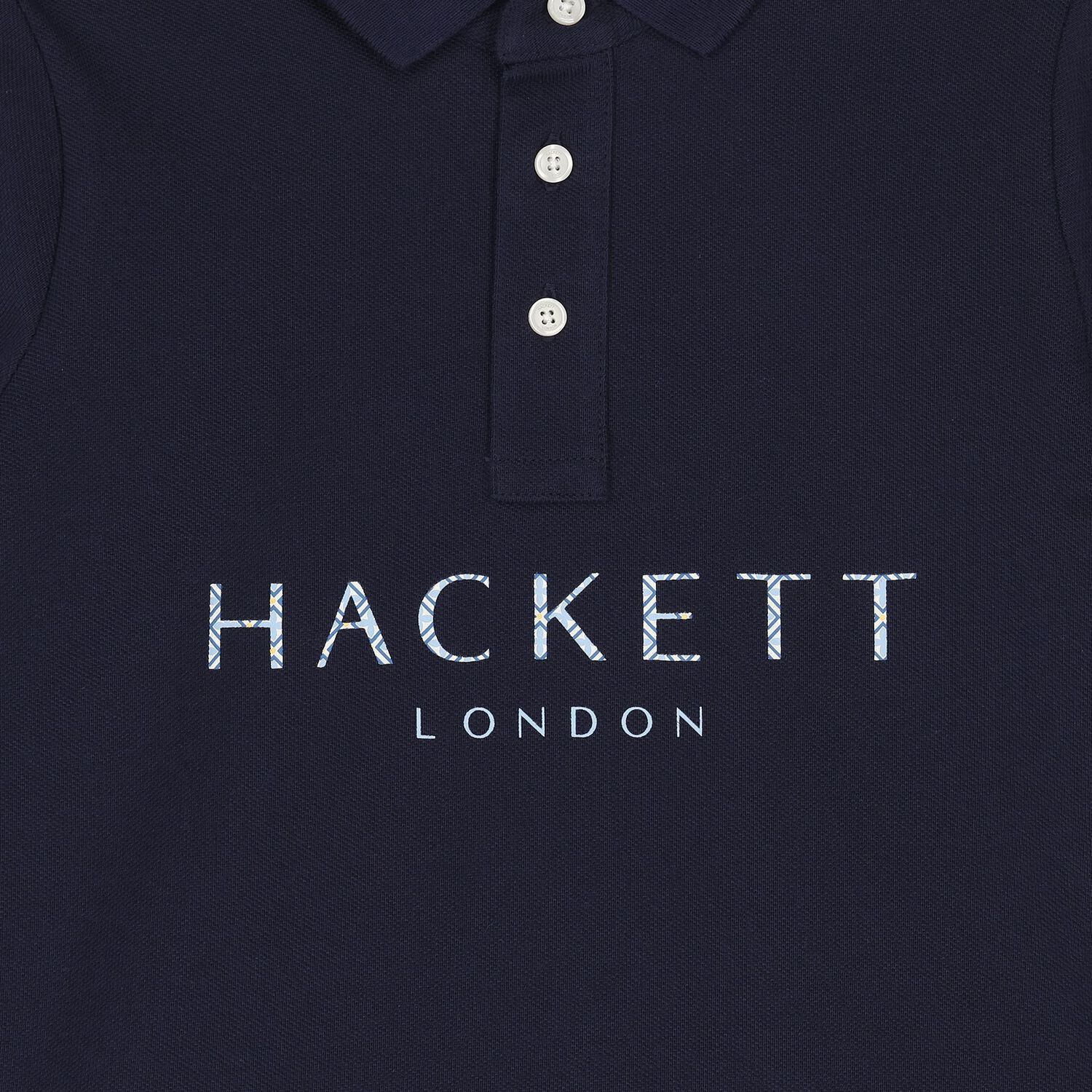 Boys Navy Cotton Logo Polo Shirt, 2, hi-res image number null