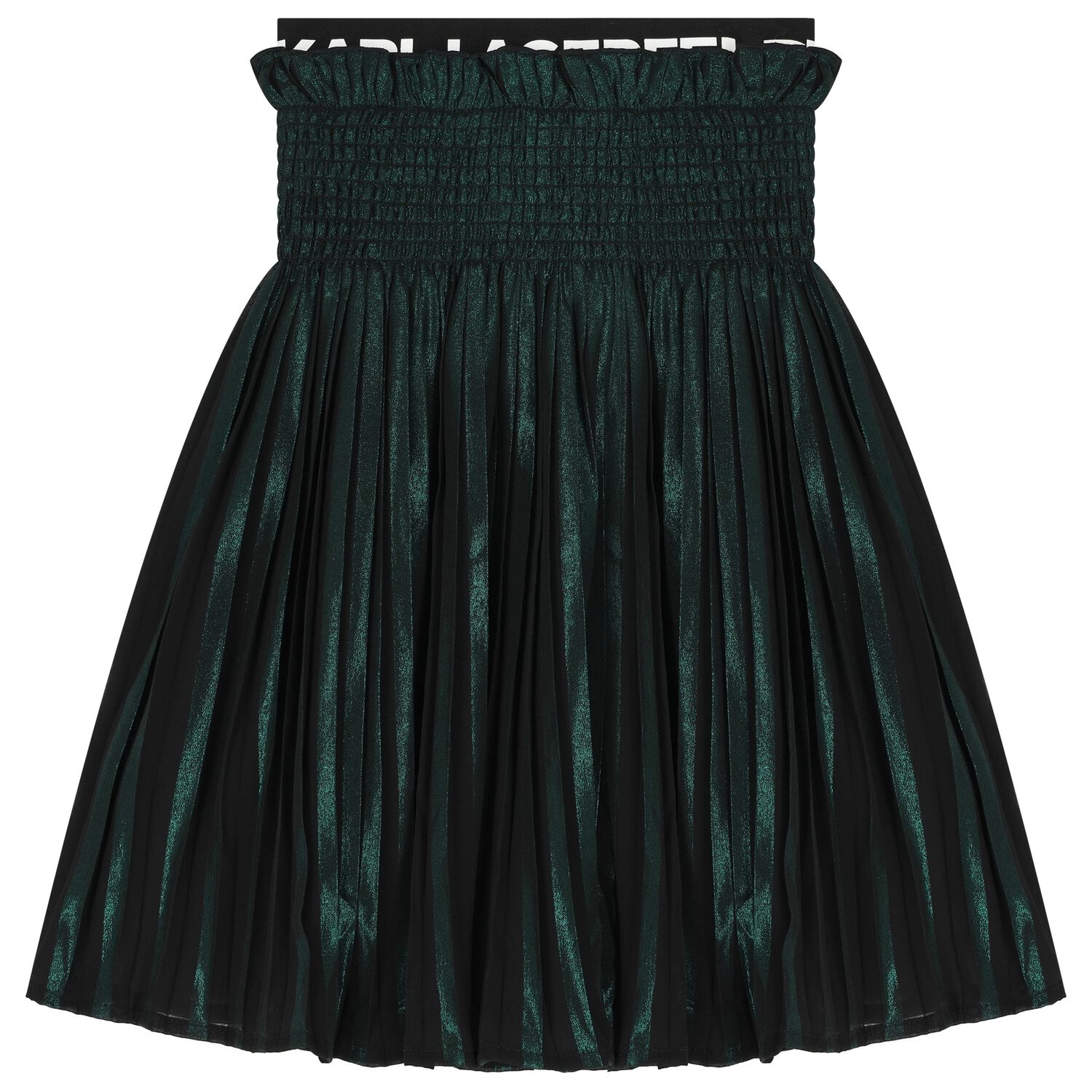 Girls Black & Green Logo Chiffon Skirt, 1, hi-res image number null