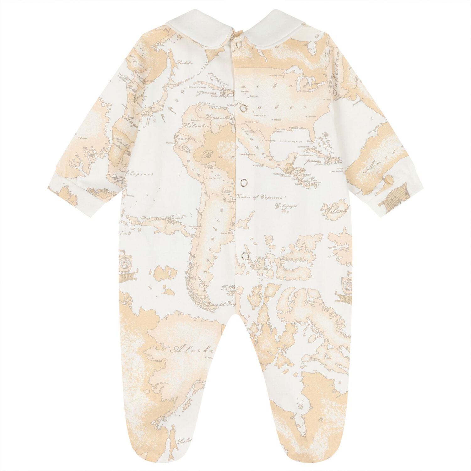 Ivory & Beige Geo Map Babygrow Gift Set, 1, hi-res