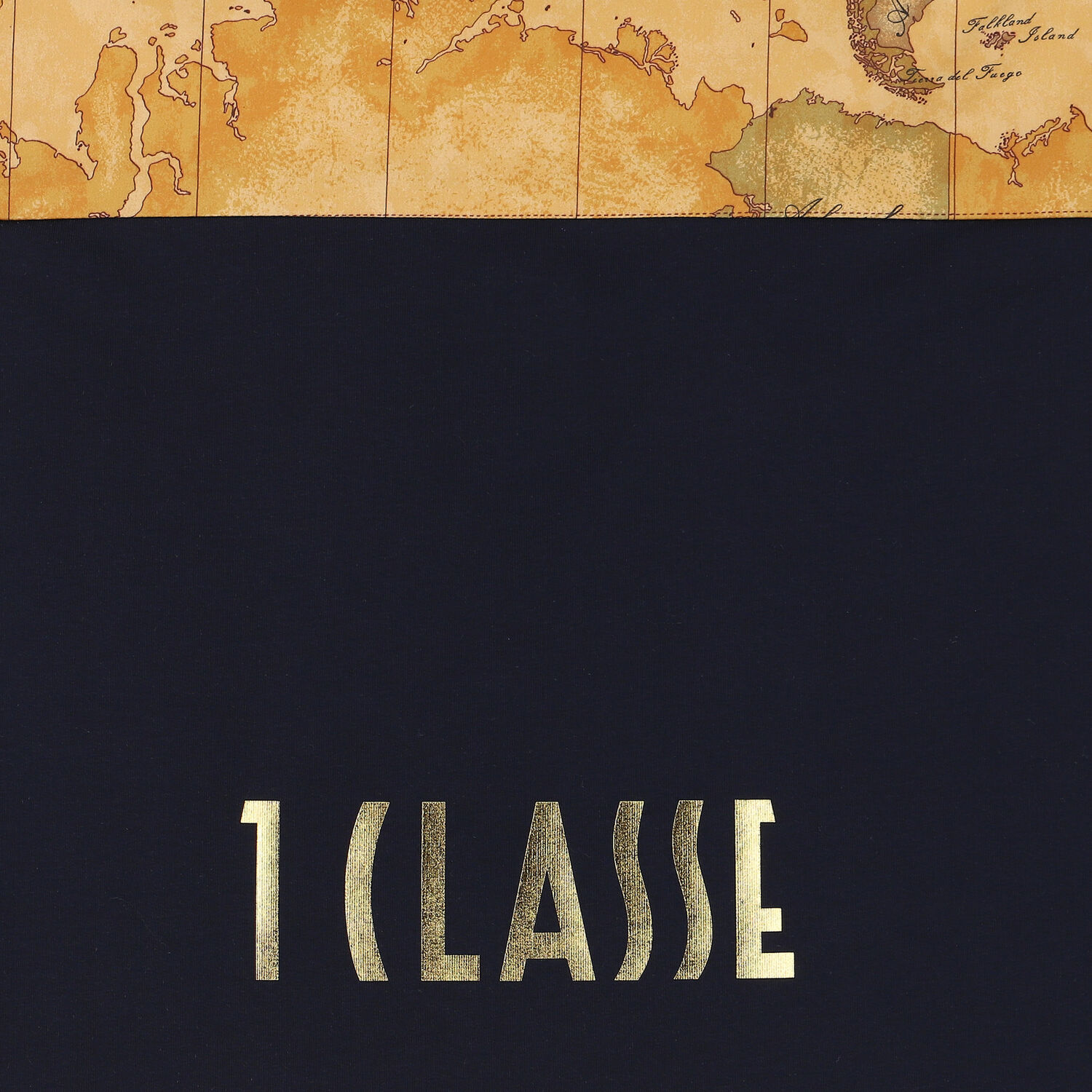 Navy Blue & Beige Geo Map Baby Nest, 1, hi-res