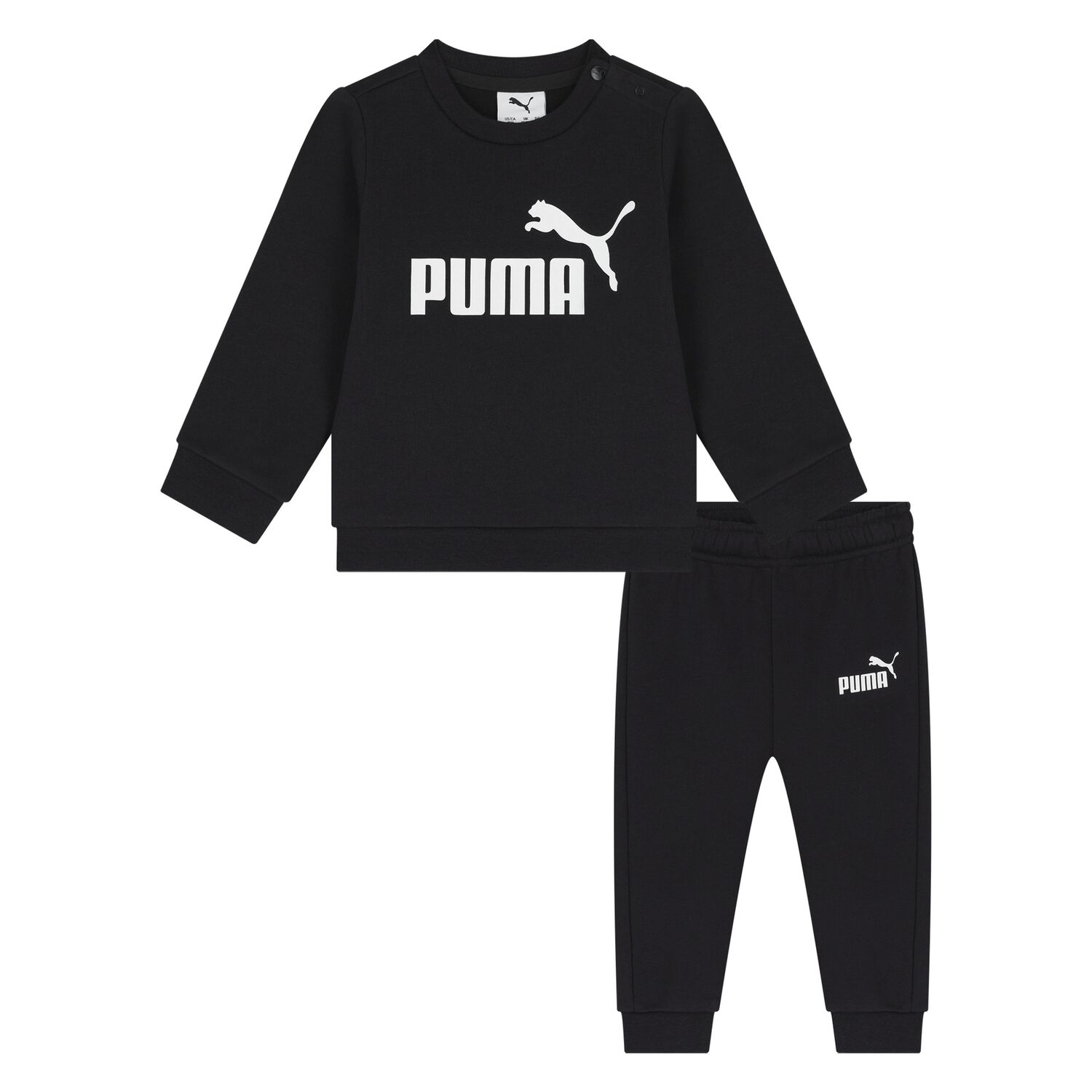 Younger Black Logo Tracksuit, 1, hi-res