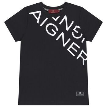 Boys Black Logo T-Shirt