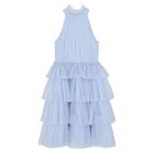 Girls Blue Tulle Dress, 1, hi-res