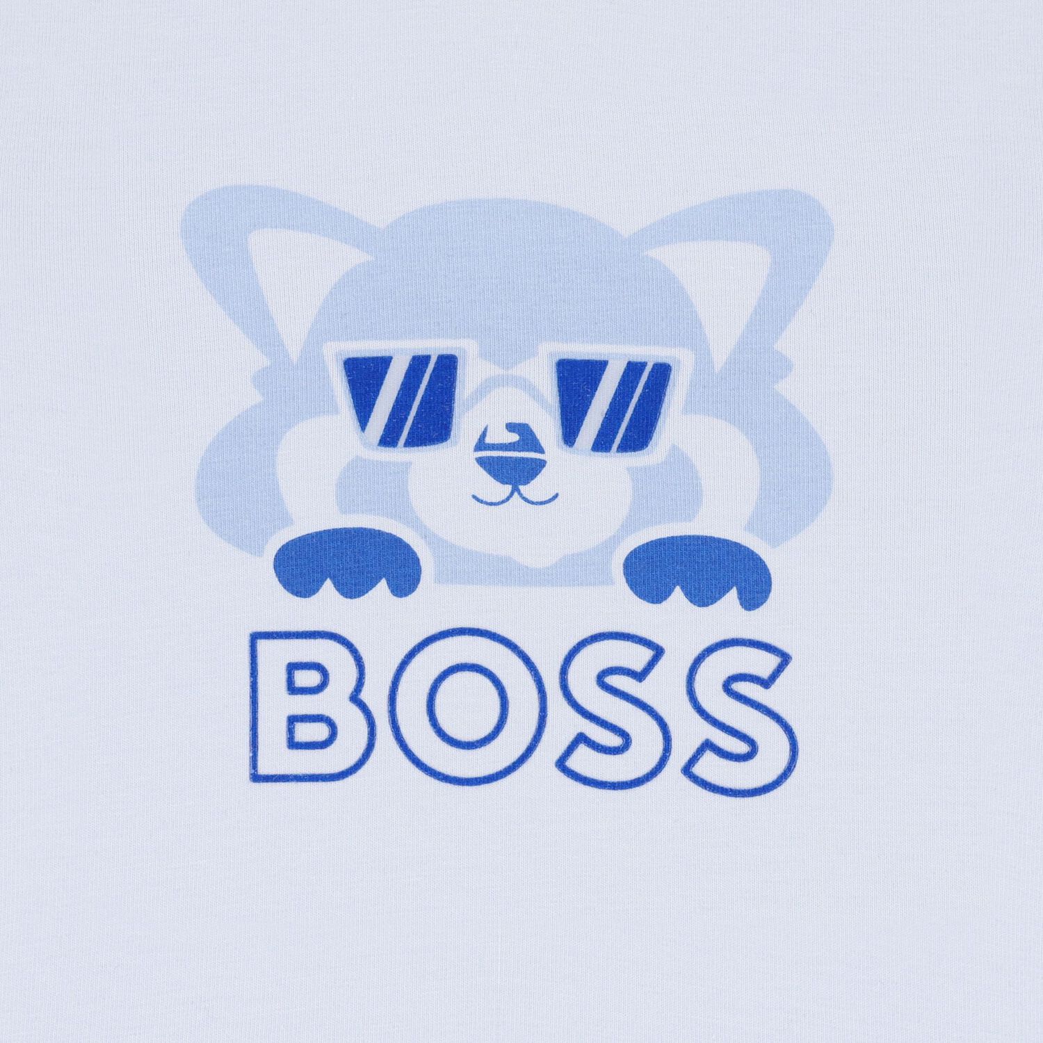 Baby Boys Blue & Navy Blue Logo Shorts Set, 2, hi-res