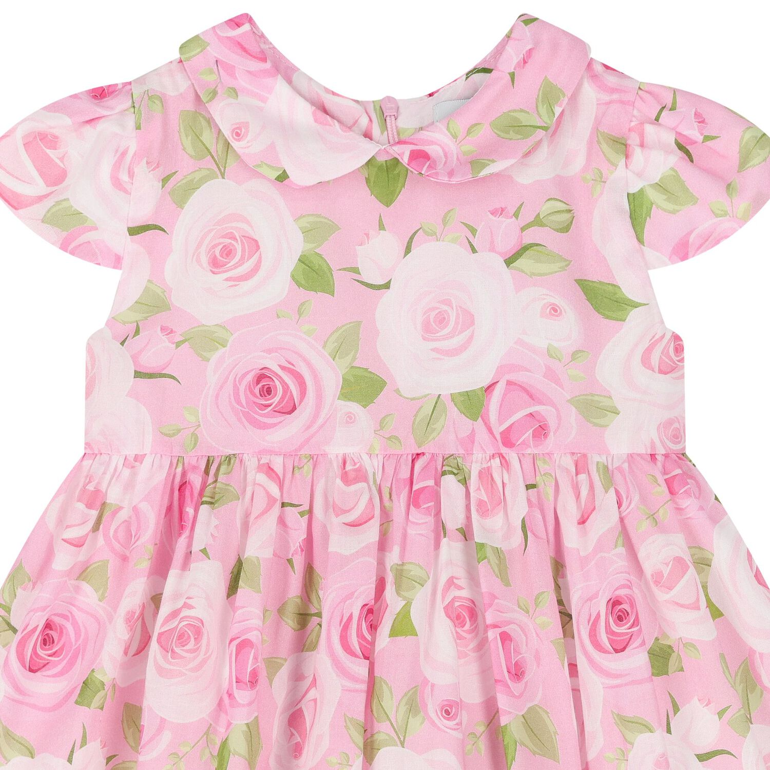 Baby Girls Pink Rose Dress, 1, hi-res