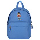 Boys Blue Polo Bear Backpack, 1, hi-res
