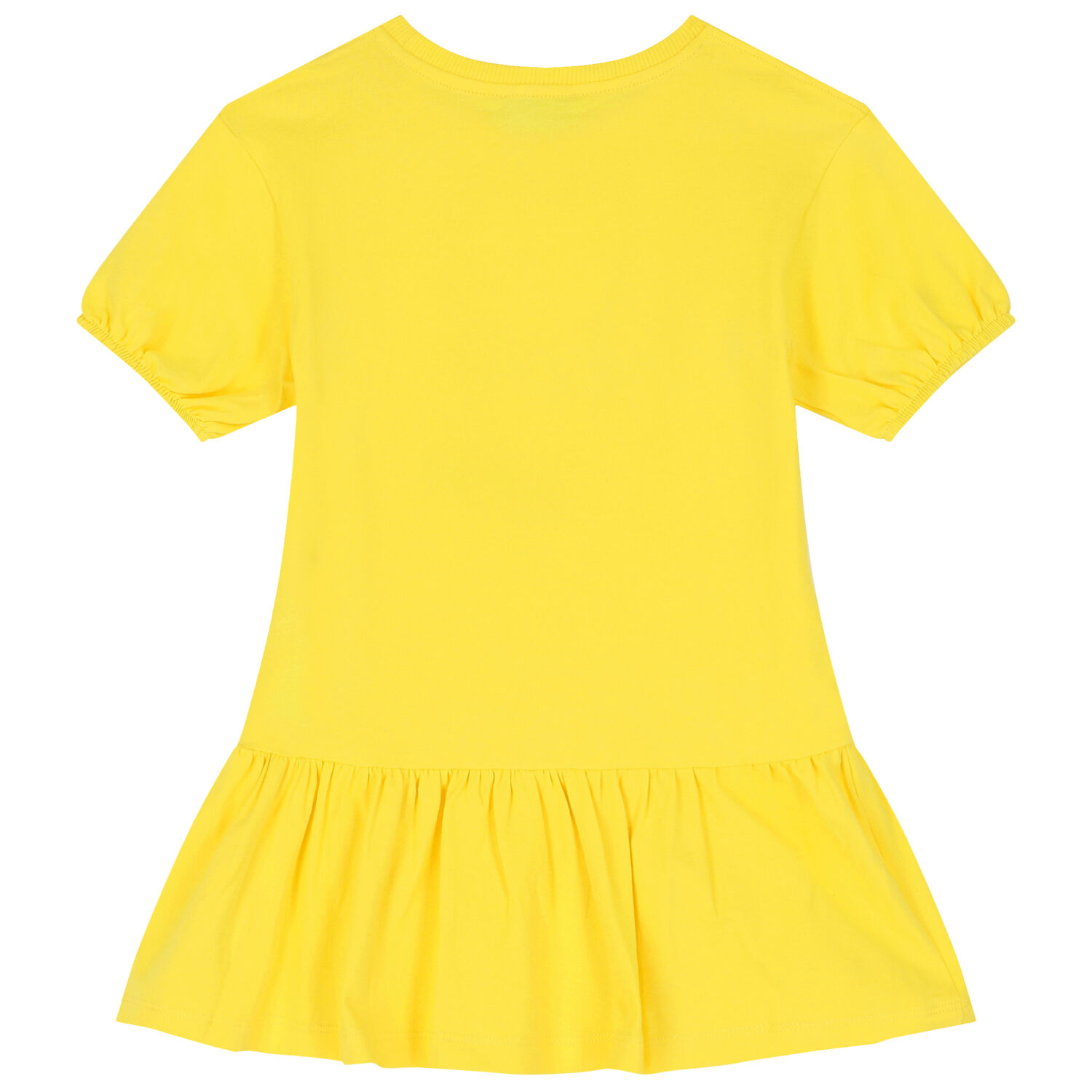 Girls Yellow Teddy Bear Logo Dress, 3, hi-res image number null