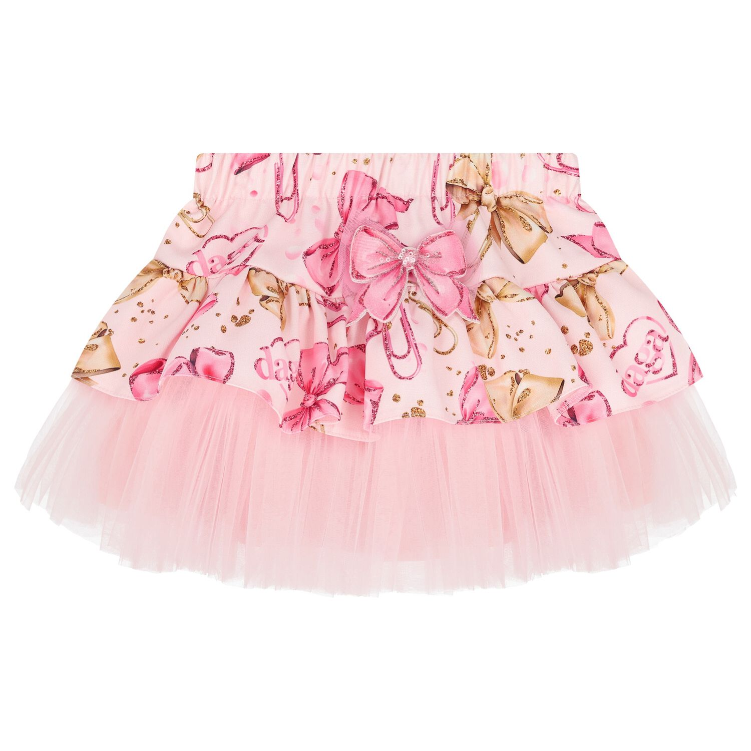 Girls Pink Bow Skirt, 1, hi-res image number null