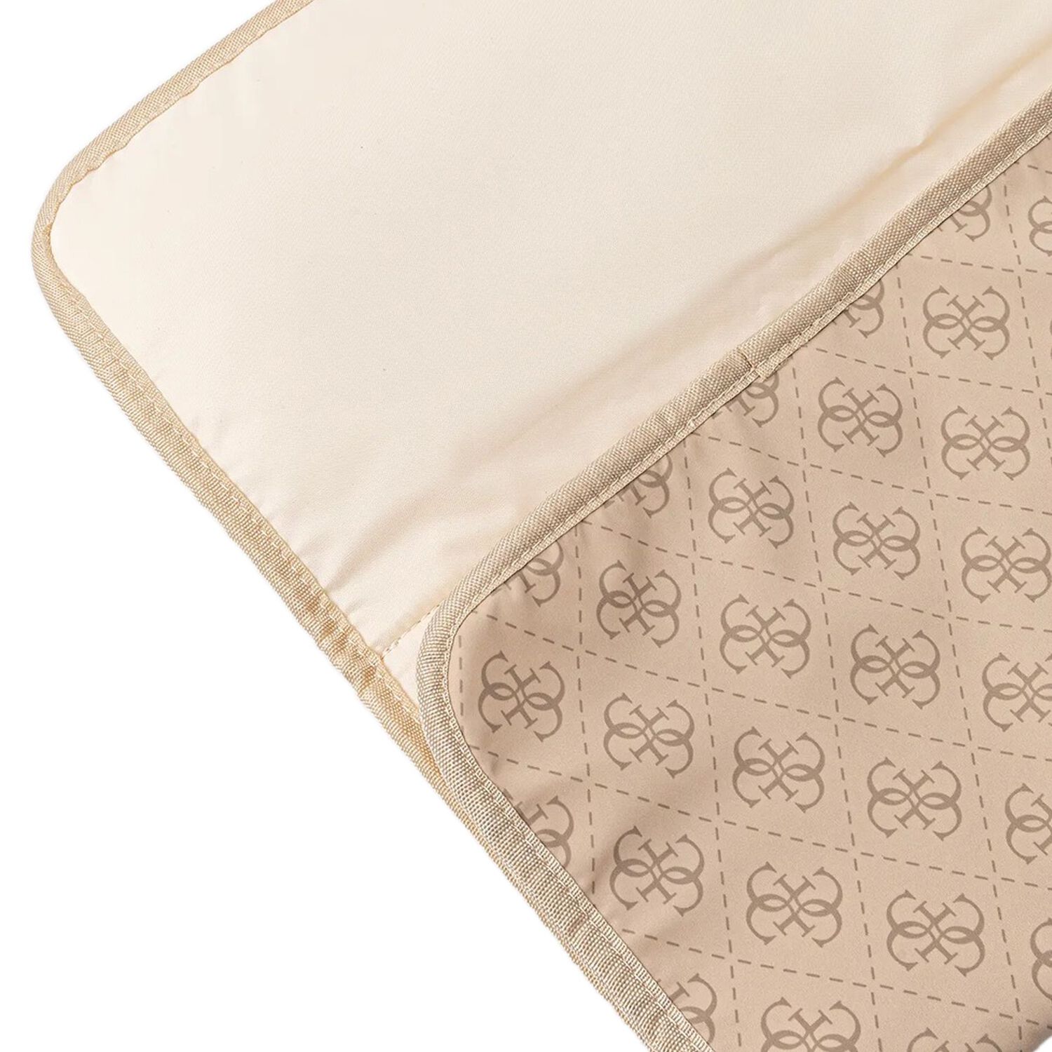Beige Logo Quilted Baby Changing Bag, 1, hi-res