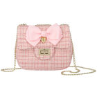 Girls Pink Bow Handbag, 1, hi-res