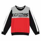 Boys Black, Red & Grey Tracksuit, 1, hi-res