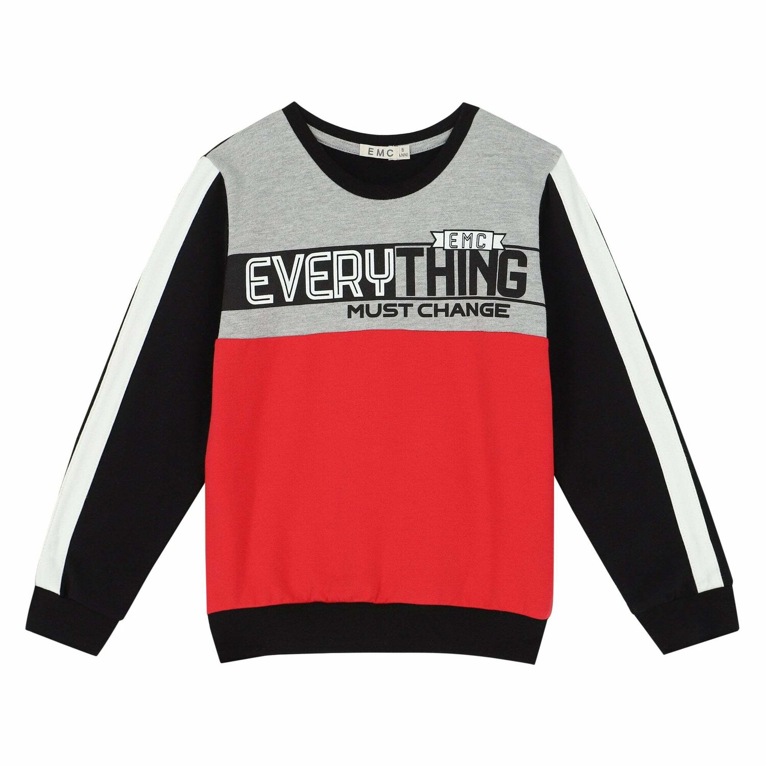 Boys Black, Red & Grey Tracksuit, 1, hi-res