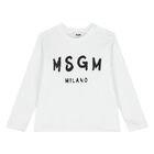 White Logo Younger Long Sleeve Top, 1, hi-res