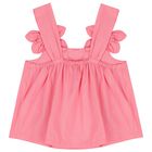 Girls Pink 3D Flower Trousers Set, 1, hi-res