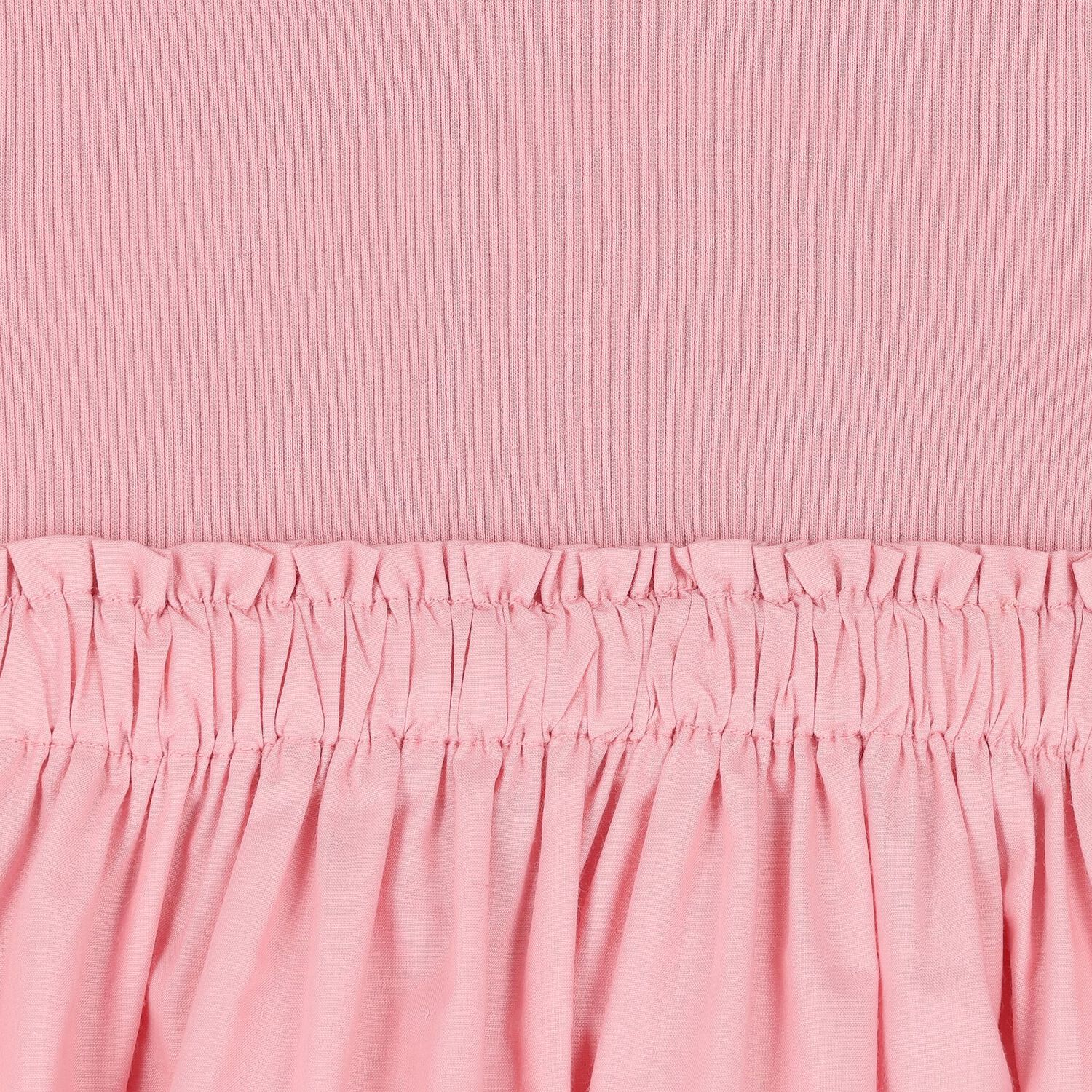 Girls Pink Ribbed Dress, 2, hi-res