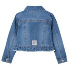 Girls Blue Denim Jacket, 1, hi-res