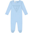 Baby Boys Blue Logo Babygrow, 1, hi-res
