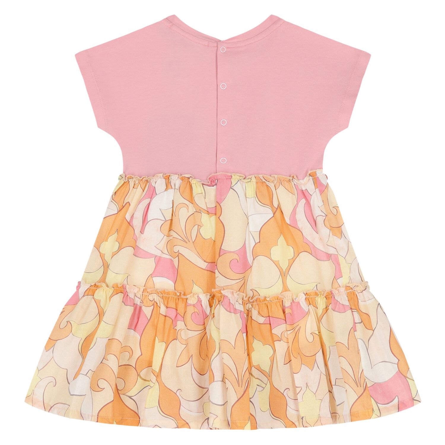Younger Girls Pink & Orange Logo Dress, 2, hi-res image number null