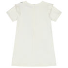 Girls Ivory Logo Bag Dress, 3, hi-res