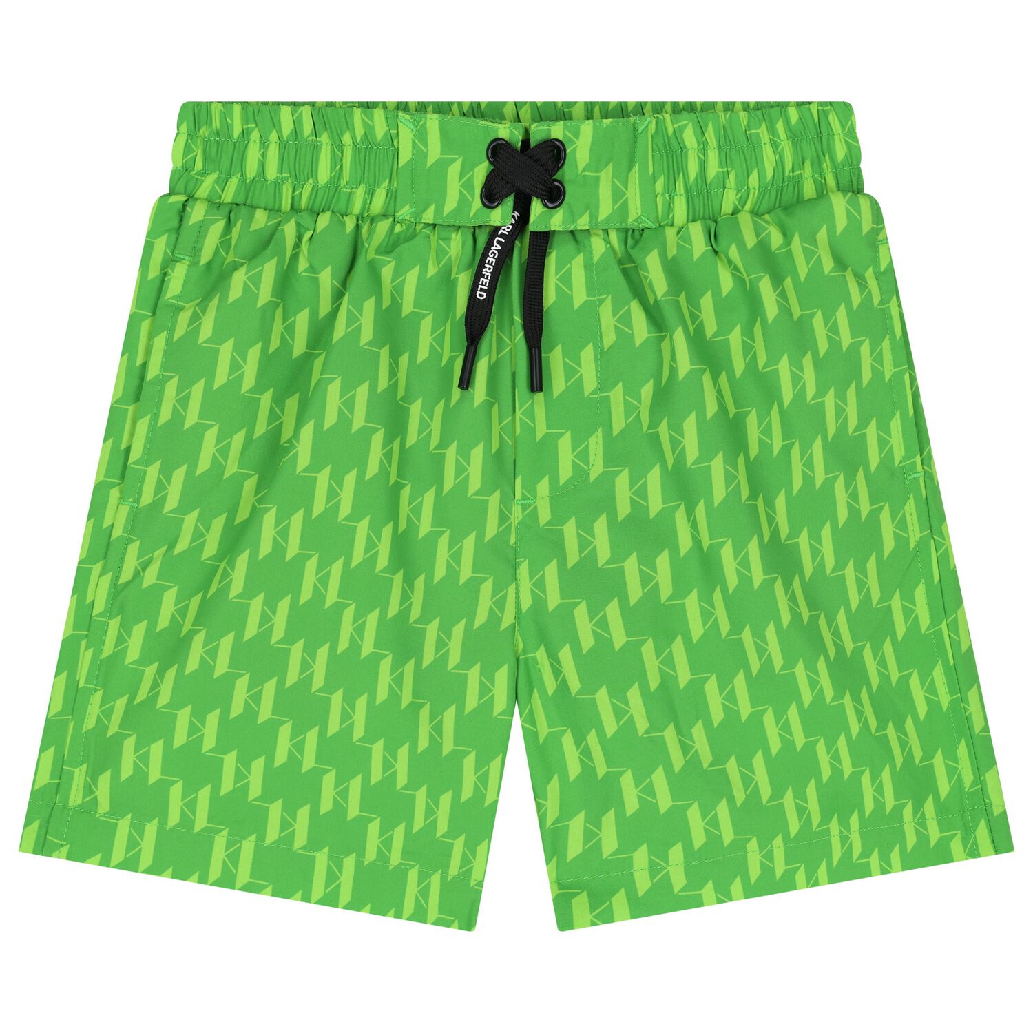 Boys Green Logo Swim Shorts, 1, hi-res