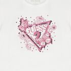 Girls White Logo Sequin T-Shirt, 1, hi-res