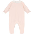 Baby Girls Pink Floral Babygrow, 1, hi-res