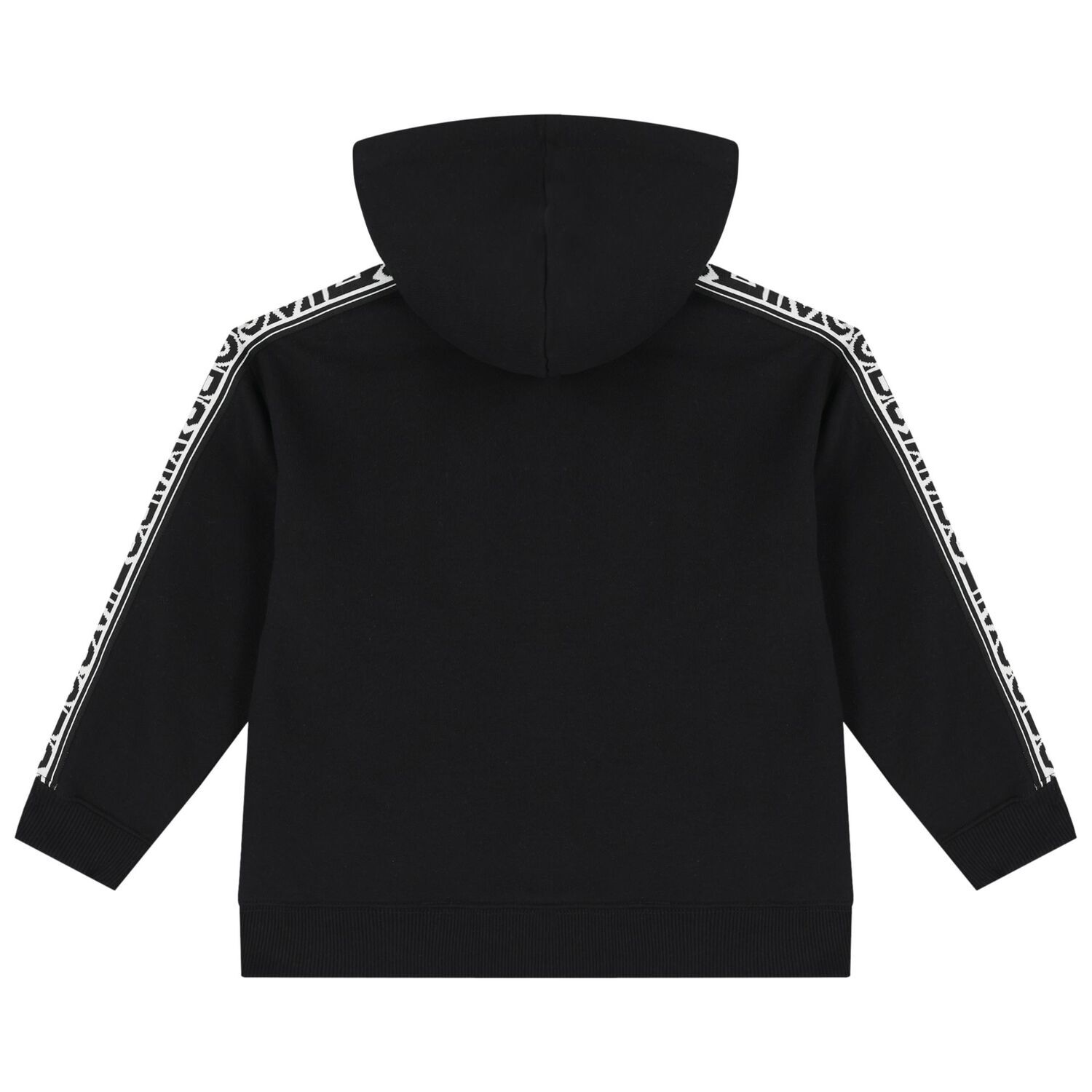 Black Logo Hooded Zip Up Top, 1, hi-res image number null