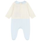 Baby Boys Ivory & Blue Leopard Babygrow Gift Set, 1, hi-res