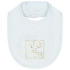 Baby Boys Blue & Gold Logo Bib, 2, hi-res