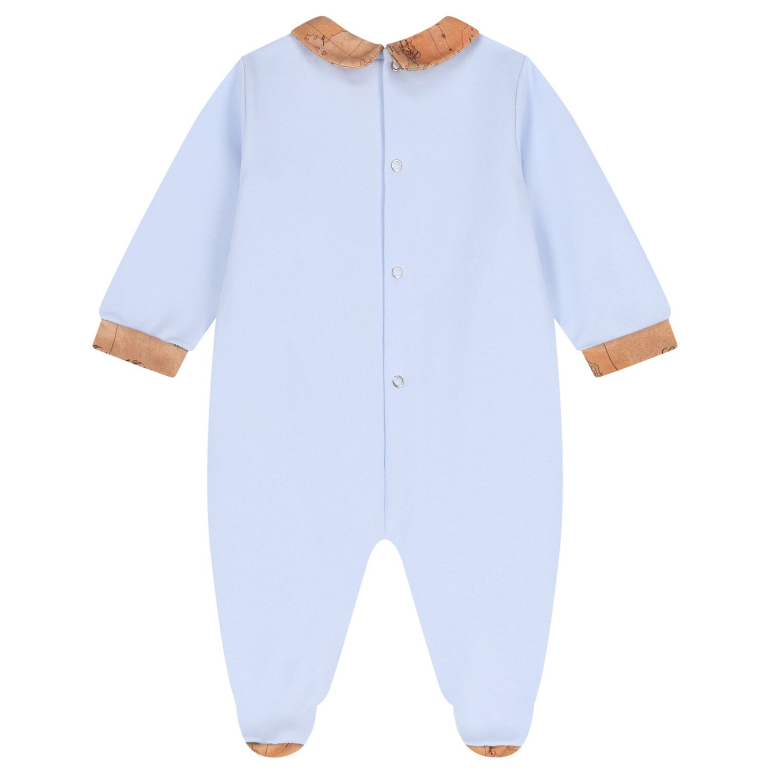 Baby Boys Blue & Beige Geo Map Babygrow Gift Set, 1, hi-res