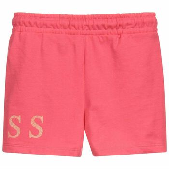 Girls Pink Logo Shorts
