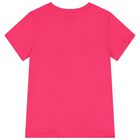 Girls Pink Teddy Bear Logo T-Shirt, 5, hi-res