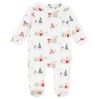 Baby Boys Ivory Christmas Babygrow, 1, hi-res