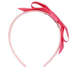 Girls Pink Bow Headband, 3, hi-res