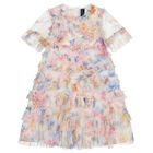 Girls Multi-coloured Ruffe Tulle Dress, 1, hi-res
