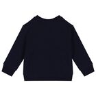 Baby Boys Navy Blue Polo Bear Logo Sweatshirt, 1, hi-res