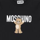 Black Teddy Bear Logo Long Sleeve Top, 3, hi-res