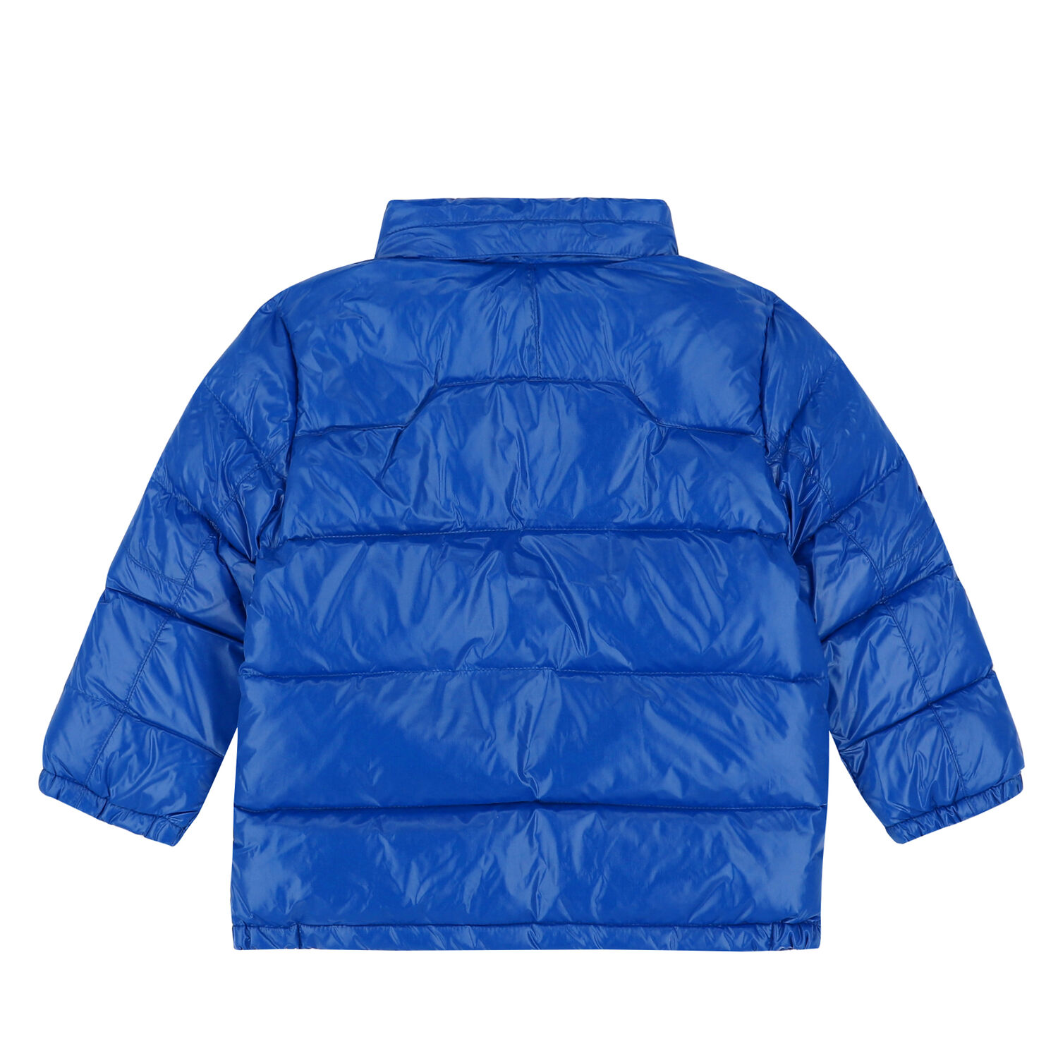 Boys Blue Hooded Puffer Jacket, 1, hi-res