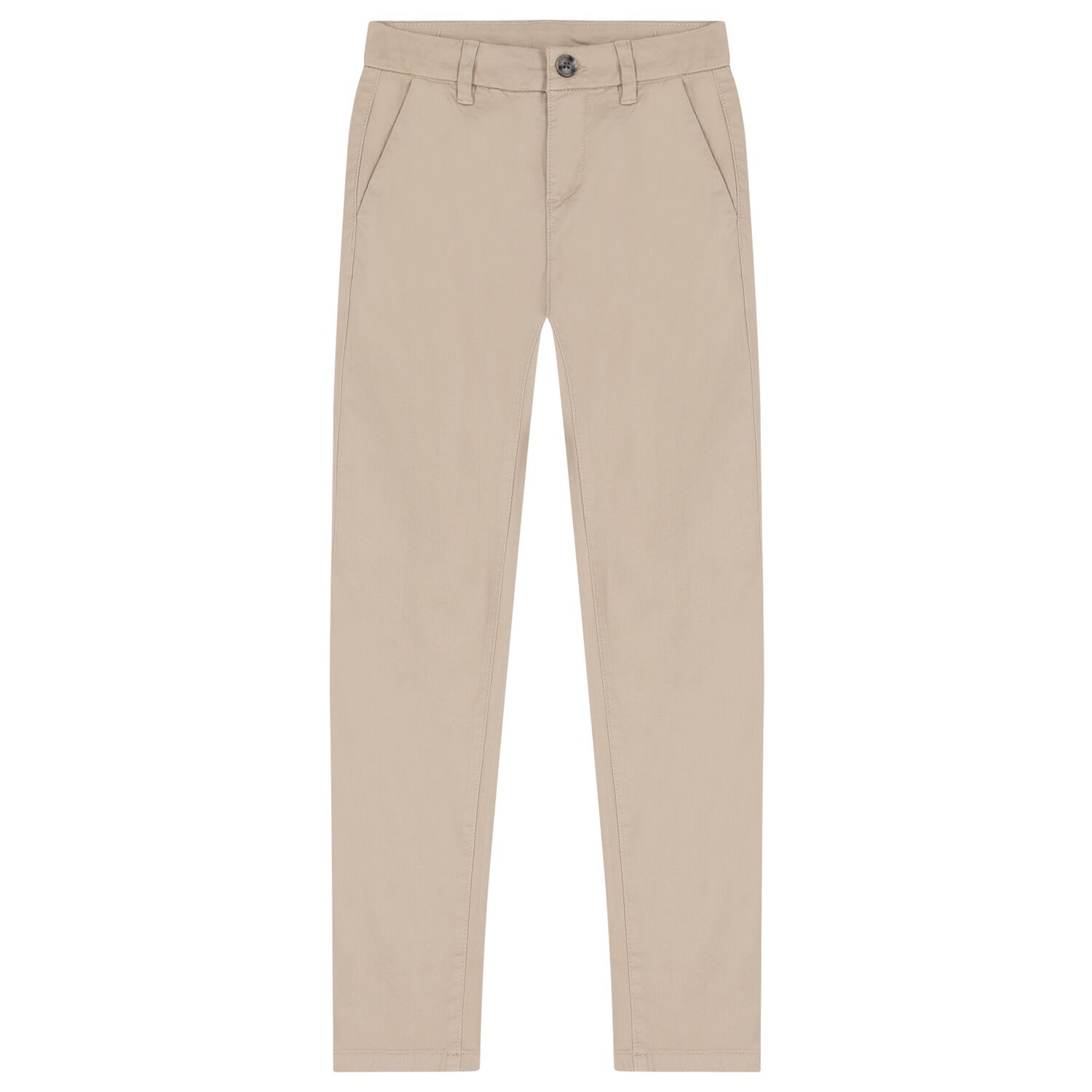 Boys Beige Chino Trousers, 1, hi-res