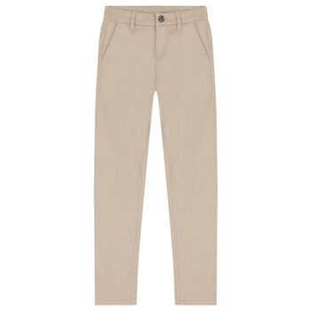 Boys Beige Chino Trousers