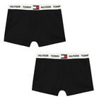 Boys Black Boxer Shorts (2-Pack), 2, hi-res