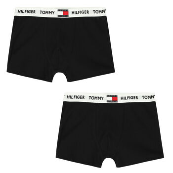 Boys Black Boxer Shorts (2-Pack)