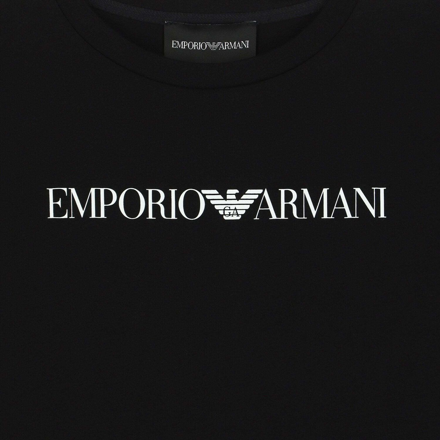 Boys Black Logo T-Shirt, 1, hi-res