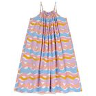 Girls Multi-Coloured Wavy Stripe Dress, 1, hi-res